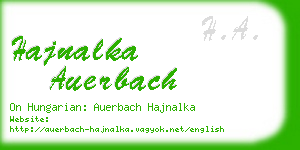 hajnalka auerbach business card